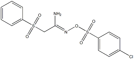 N'-{[(4-chlorophenyl)sulfonyl]oxy}-2-(phenylsulfonyl)ethanimidamide Struktur