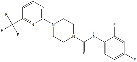 N1-(2,4-difluorophenyl)-4-[4-(trifluoromethyl)pyrimidin-2-yl]piperazine-1-carbothioamide Struktur