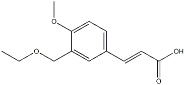 (E)-3-(3-(ethoxymethyl)-4-methoxyphenyl)acrylic acid Struktur