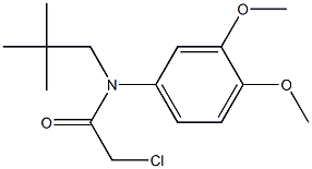 2-chloro-N-(3,4-dimethoxyphenyl)-N-neopentylacetamide Struktur