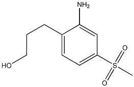 3-(2-amino-4-(methylsulfonyl)phenyl)propan-1-ol Struktur