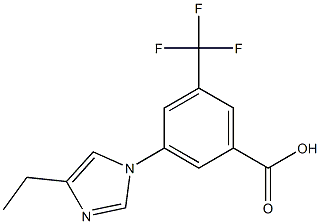 3-(4-ETHYL-1H-IMIDAZOL-1-YL)-5-(TRIFLUOROMETHYL)BENZOIC ACID Struktur