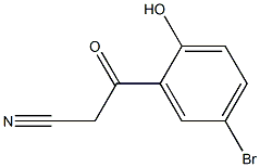 3-(5-bromo-2-hydroxyphenyl)-3-oxopropanenitrile Struktur