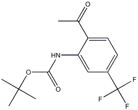 tert-butyl 2-acetyl-5-(trifluoromethyl)phenylcarbamate Struktur