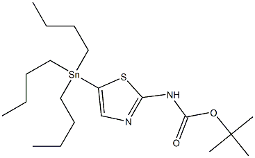 tert-butyl 5-(tributylstannyl)thiazol-2-ylcarbamate Struktur