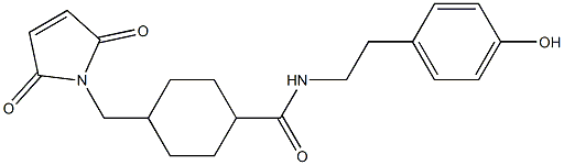 [2-(4-hydroxyphenyl)ethyl]- 4-(N-maleimidomethyl)cyclohexane-1-carboxamide Struktur