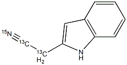 Indole-2-acetonitrile-13C2, 15N Struktur