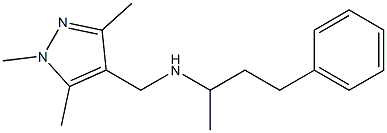 (4-phenylbutan-2-yl)[(1,3,5-trimethyl-1H-pyrazol-4-yl)methyl]amine Struktur