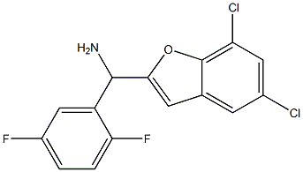 (5,7-dichloro-1-benzofuran-2-yl)(2,5-difluorophenyl)methanamine Struktur