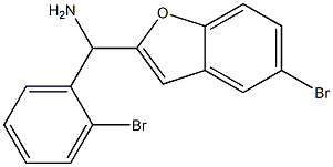 (5-bromo-1-benzofuran-2-yl)(2-bromophenyl)methanamine Struktur