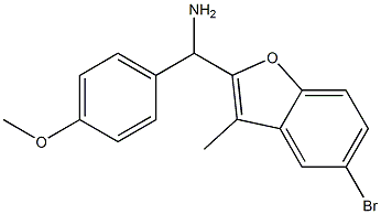 (5-bromo-3-methyl-1-benzofuran-2-yl)(4-methoxyphenyl)methanamine Struktur