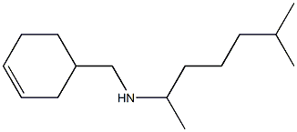 (cyclohex-3-en-1-ylmethyl)(6-methylheptan-2-yl)amine Struktur