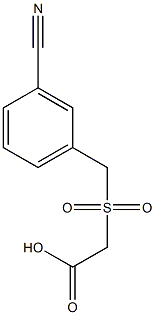 [(3-cyanobenzyl)sulfonyl]acetic acid Struktur