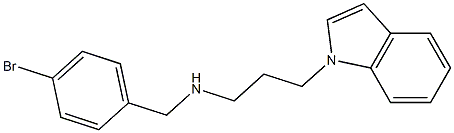 [(4-bromophenyl)methyl][3-(1H-indol-1-yl)propyl]amine Struktur