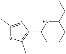 [1-(2,5-dimethyl-1,3-thiazol-4-yl)ethyl](pentan-3-yl)amine Struktur