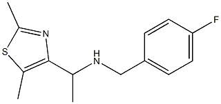 [1-(2,5-dimethyl-1,3-thiazol-4-yl)ethyl][(4-fluorophenyl)methyl]amine Struktur