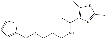 [1-(2,5-dimethyl-1,3-thiazol-4-yl)ethyl][3-(furan-2-ylmethoxy)propyl]amine Struktur