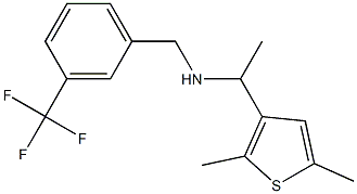 [1-(2,5-dimethylthiophen-3-yl)ethyl]({[3-(trifluoromethyl)phenyl]methyl})amine Struktur