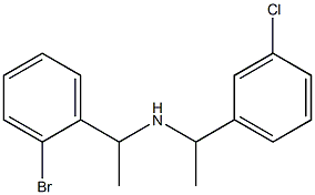 [1-(2-bromophenyl)ethyl][1-(3-chlorophenyl)ethyl]amine Struktur