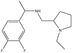 [1-(3,4-difluorophenyl)ethyl][(1-ethylpyrrolidin-2-yl)methyl]amine Struktur