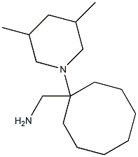 [1-(3,5-dimethylpiperidin-1-yl)cyclooctyl]methanamine Struktur