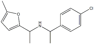 [1-(4-chlorophenyl)ethyl][1-(5-methylfuran-2-yl)ethyl]amine Struktur