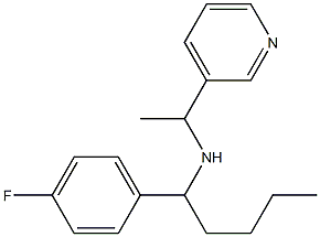 [1-(4-fluorophenyl)pentyl][1-(pyridin-3-yl)ethyl]amine Struktur