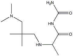 [2-({2-[(dimethylamino)methyl]-2-methylpropyl}amino)propanoyl]urea Struktur