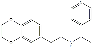 [2-(2,3-dihydro-1,4-benzodioxin-6-yl)ethyl][1-(pyridin-4-yl)ethyl]amine Struktur