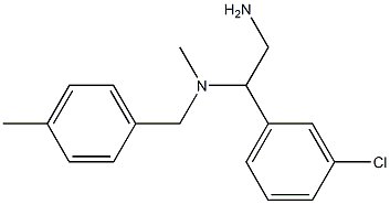 [2-amino-1-(3-chlorophenyl)ethyl](methyl)[(4-methylphenyl)methyl]amine Struktur