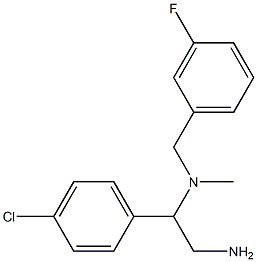 [2-amino-1-(4-chlorophenyl)ethyl][(3-fluorophenyl)methyl]methylamine Struktur