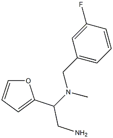 [2-amino-1-(furan-2-yl)ethyl][(3-fluorophenyl)methyl]methylamine Struktur