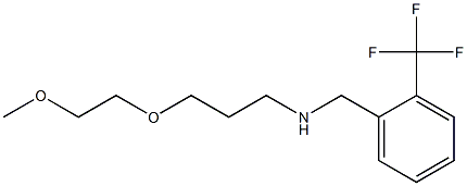 [3-(2-methoxyethoxy)propyl]({[2-(trifluoromethyl)phenyl]methyl})amine Struktur