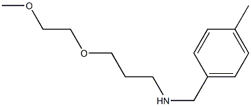 [3-(2-methoxyethoxy)propyl][(4-methylphenyl)methyl]amine Struktur