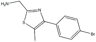 [4-(4-bromophenyl)-5-methyl-1,3-thiazol-2-yl]methanamine Struktur