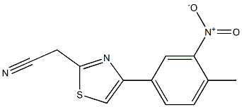 [4-(4-methyl-3-nitrophenyl)-1,3-thiazol-2-yl]acetonitrile Struktur