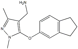 [5-(2,3-dihydro-1H-inden-5-yloxy)-1,3-dimethyl-1H-pyrazol-4-yl]methanamine Struktur