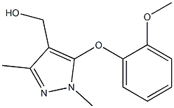 [5-(2-methoxyphenoxy)-1,3-dimethyl-1H-pyrazol-4-yl]methanol Struktur