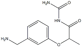 {2-[3-(aminomethyl)phenoxy]propanoyl}urea Struktur