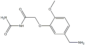 {2-[5-(aminomethyl)-2-methoxyphenoxy]acetyl}urea Struktur