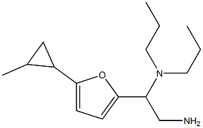 {2-amino-1-[5-(2-methylcyclopropyl)furan-2-yl]ethyl}dipropylamine Struktur