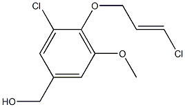 {3-chloro-4-[(3-chloroprop-2-en-1-yl)oxy]-5-methoxyphenyl}methanol Struktur