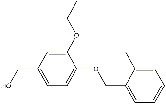 {3-ethoxy-4-[(2-methylphenyl)methoxy]phenyl}methanol Struktur