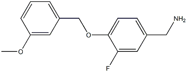 {3-fluoro-4-[(3-methoxyphenyl)methoxy]phenyl}methanamine Struktur