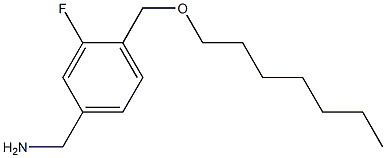 {3-fluoro-4-[(heptyloxy)methyl]phenyl}methanamine Struktur