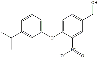 {3-nitro-4-[3-(propan-2-yl)phenoxy]phenyl}methanol Struktur