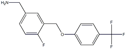 {4-fluoro-3-[4-(trifluoromethyl)phenoxymethyl]phenyl}methanamine Struktur