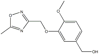 {4-methoxy-3-[(5-methyl-1,2,4-oxadiazol-3-yl)methoxy]phenyl}methanol Struktur