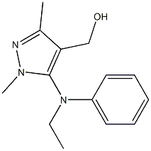 {5-[ethyl(phenyl)amino]-1,3-dimethyl-1H-pyrazol-4-yl}methanol Struktur