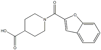 1-(1-benzofuran-2-ylcarbonyl)piperidine-4-carboxylic acid Struktur